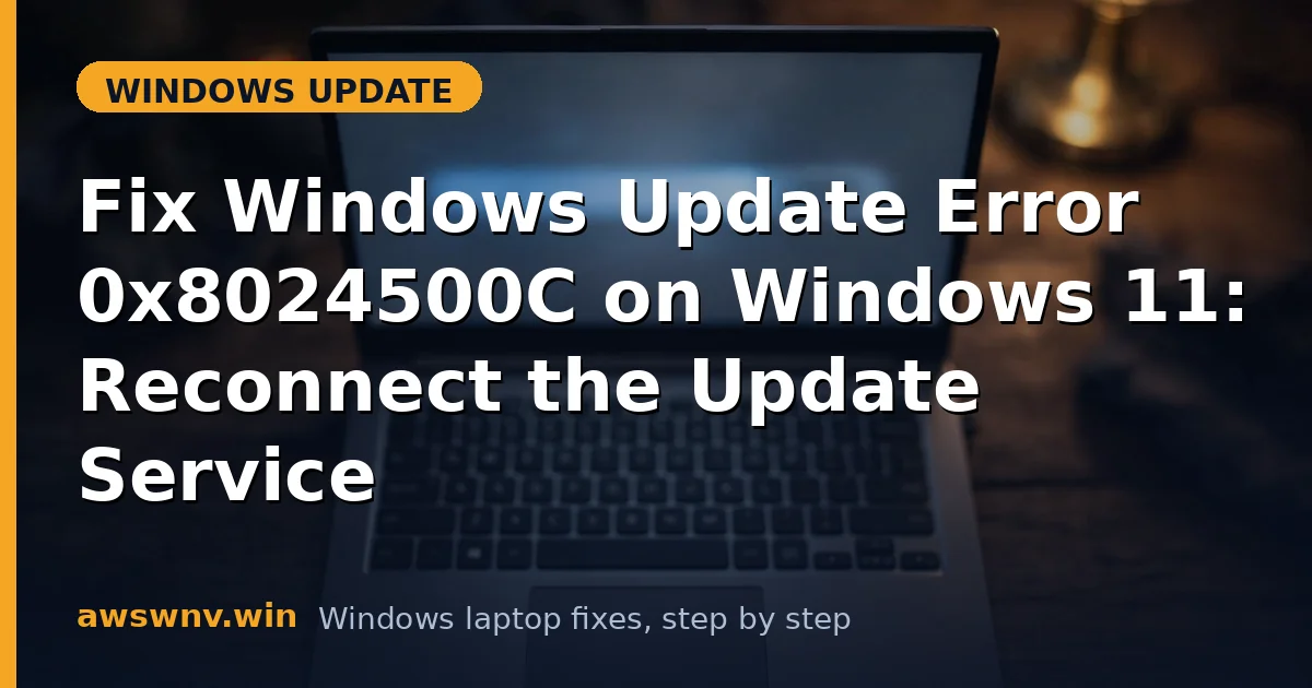 Fix Windows Update Error 0x8024500C on Windows 11: Reconnect the Update Service