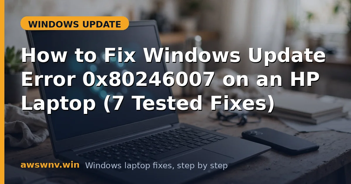 How to Fix Windows Update Error 0x80246007 on an HP Laptop (7 Tested Fixes)