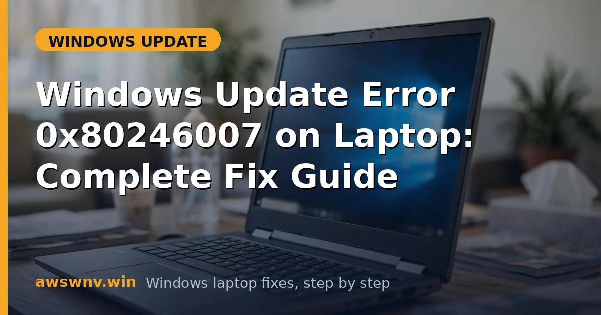 Windows Update Error 0x80246007 on Laptop: Complete Fix Guide