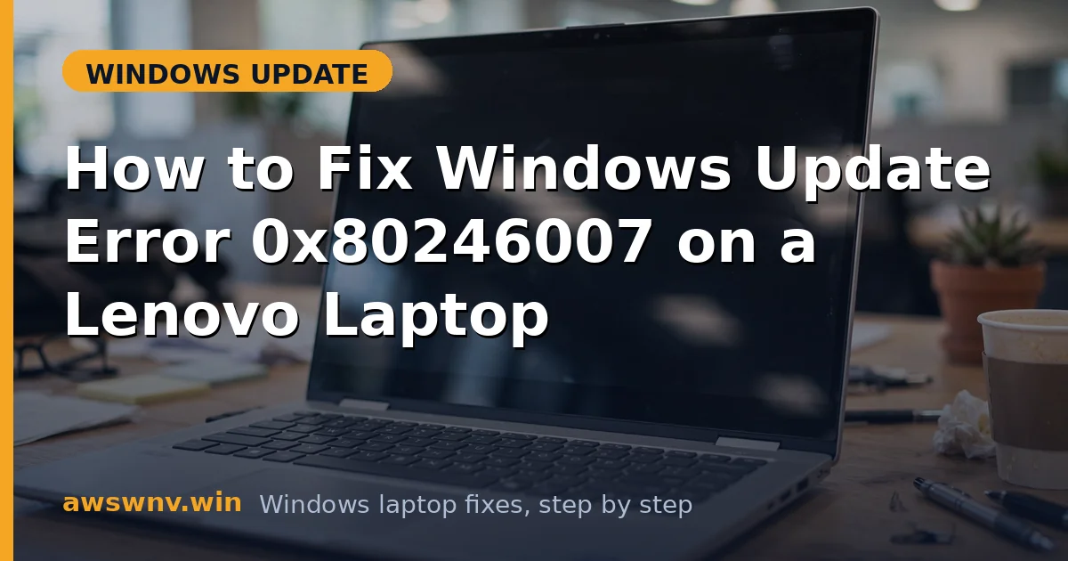 How to Fix Windows Update Error 0x80246007 on a Lenovo Laptop
