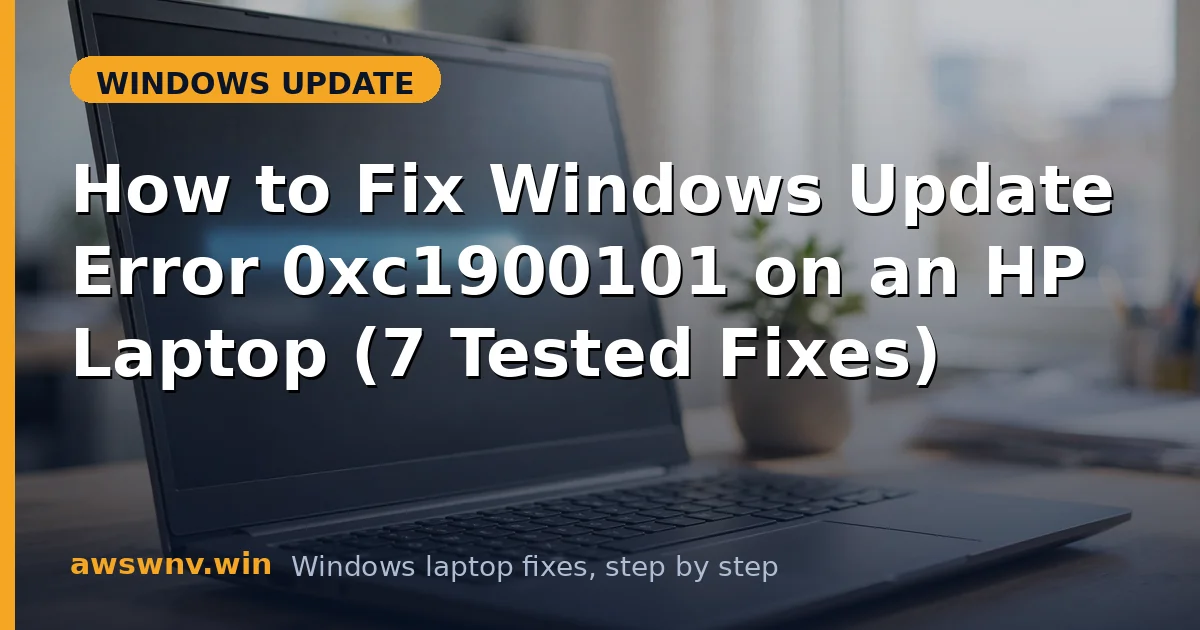 How to Fix Windows Update Error 0xc1900101 on an HP Laptop (7 Tested Fixes)