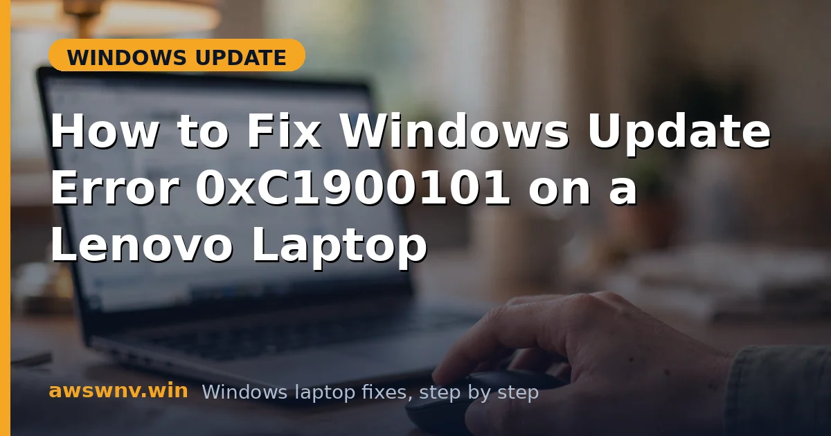 How to Fix Windows Update Error 0xC1900101 on a Lenovo Laptop