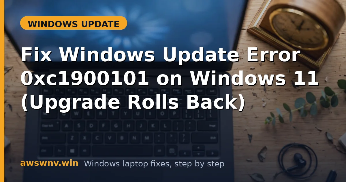Fix Windows Update Error 0xc1900101 on Windows 11 (Upgrade Rolls Back)