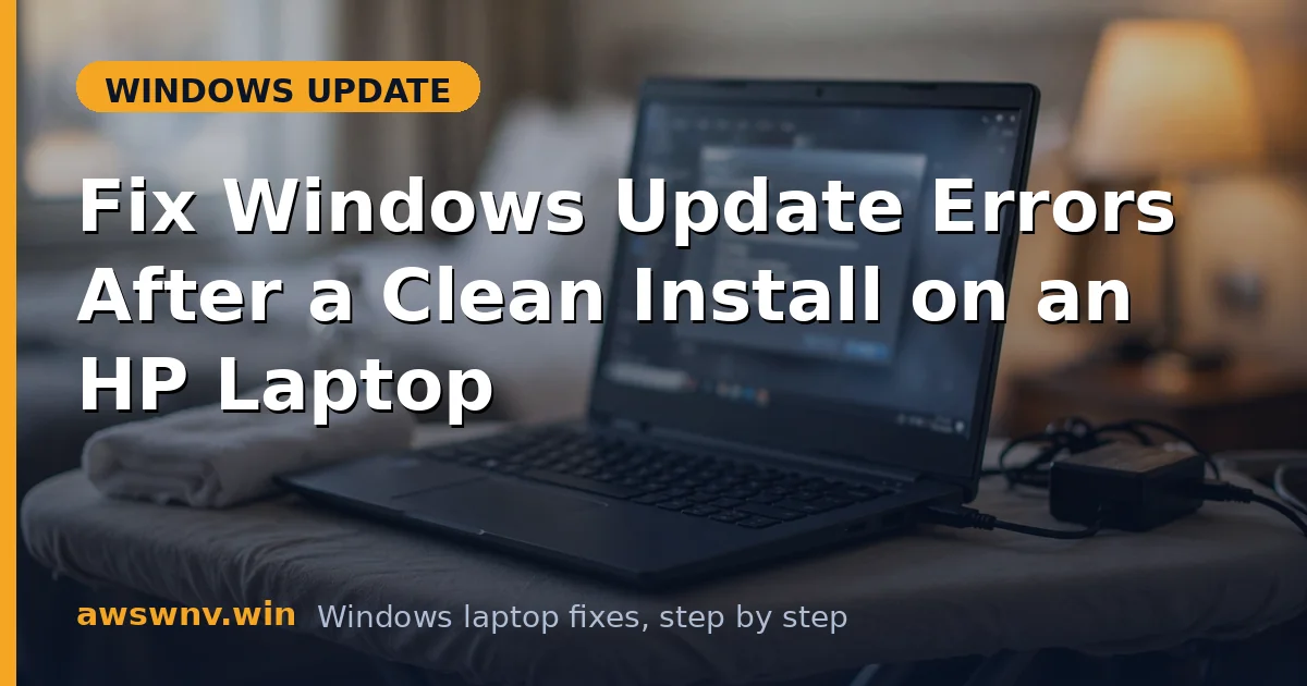 Fix Windows Update Errors After a Clean Install on an HP Laptop