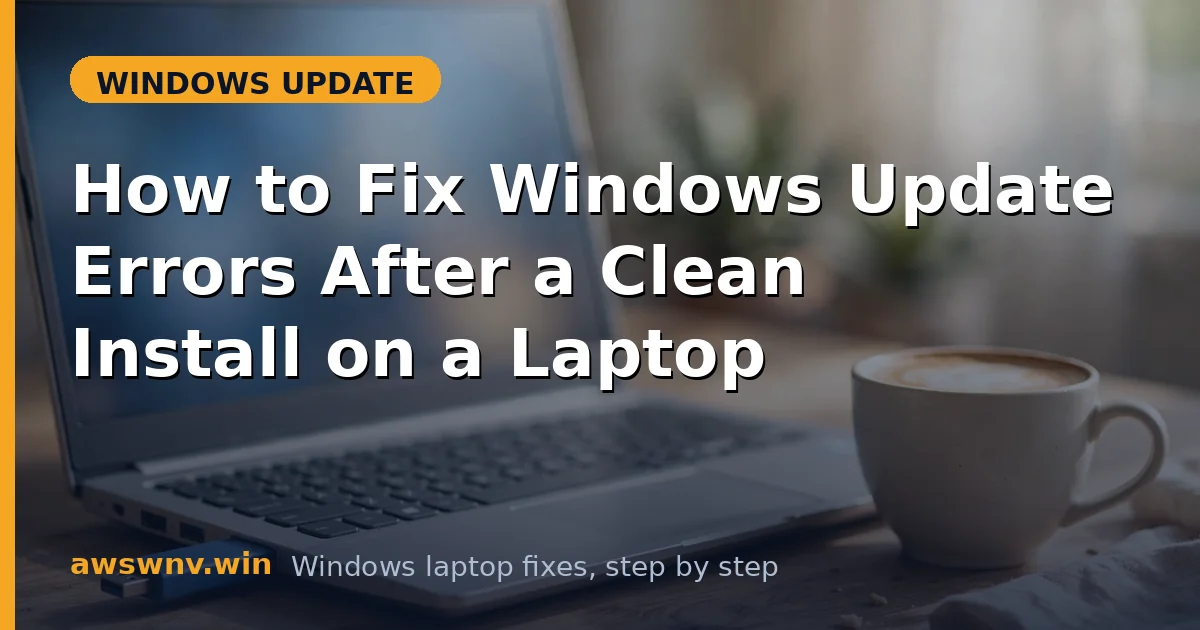 How to Fix Windows Update Errors After a Clean Install on a Laptop