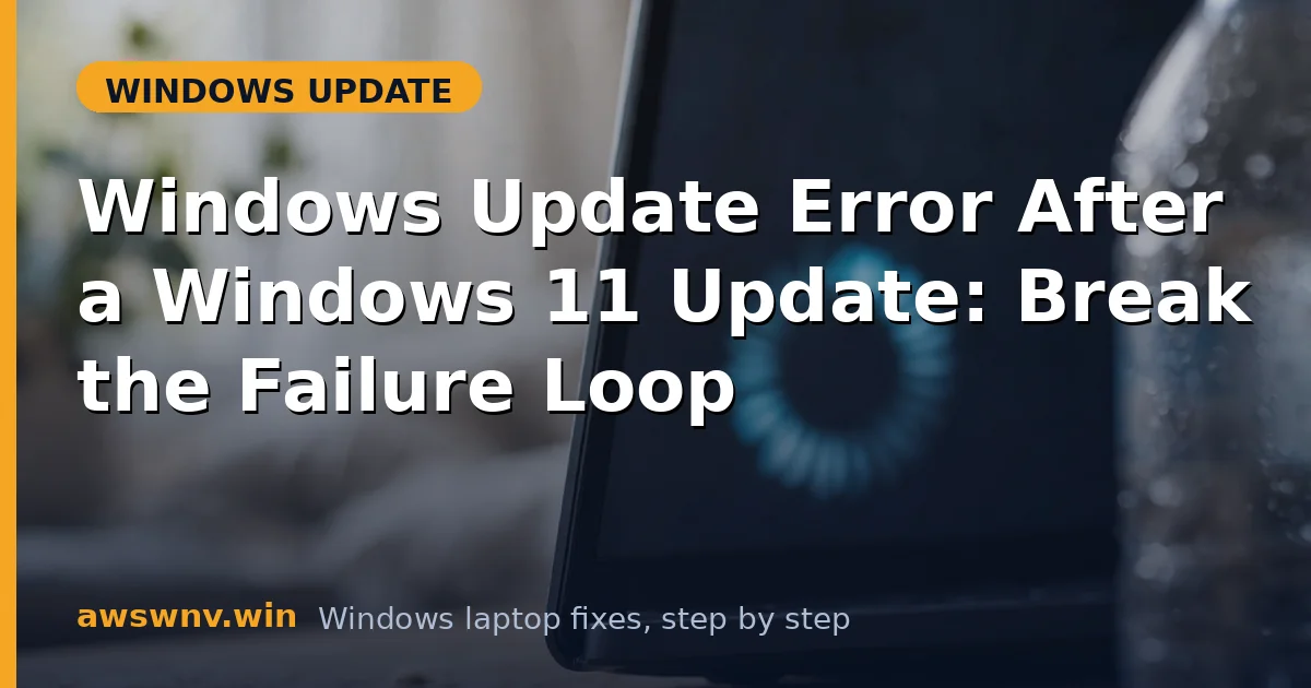 Windows Update Error After a Windows 11 Update: Break the Failure Loop