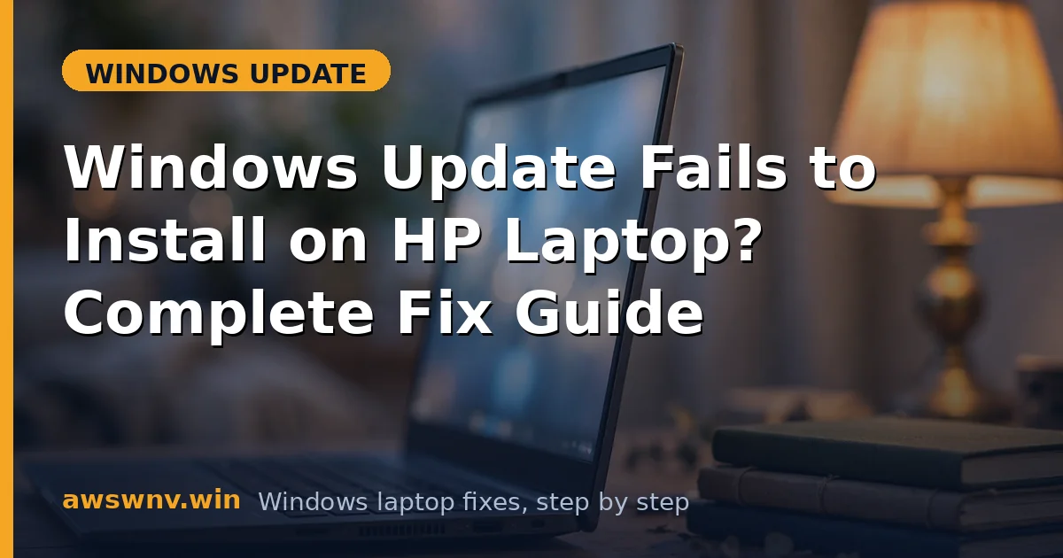 Windows Update Fails to Install on HP Laptop? Complete Fix Guide