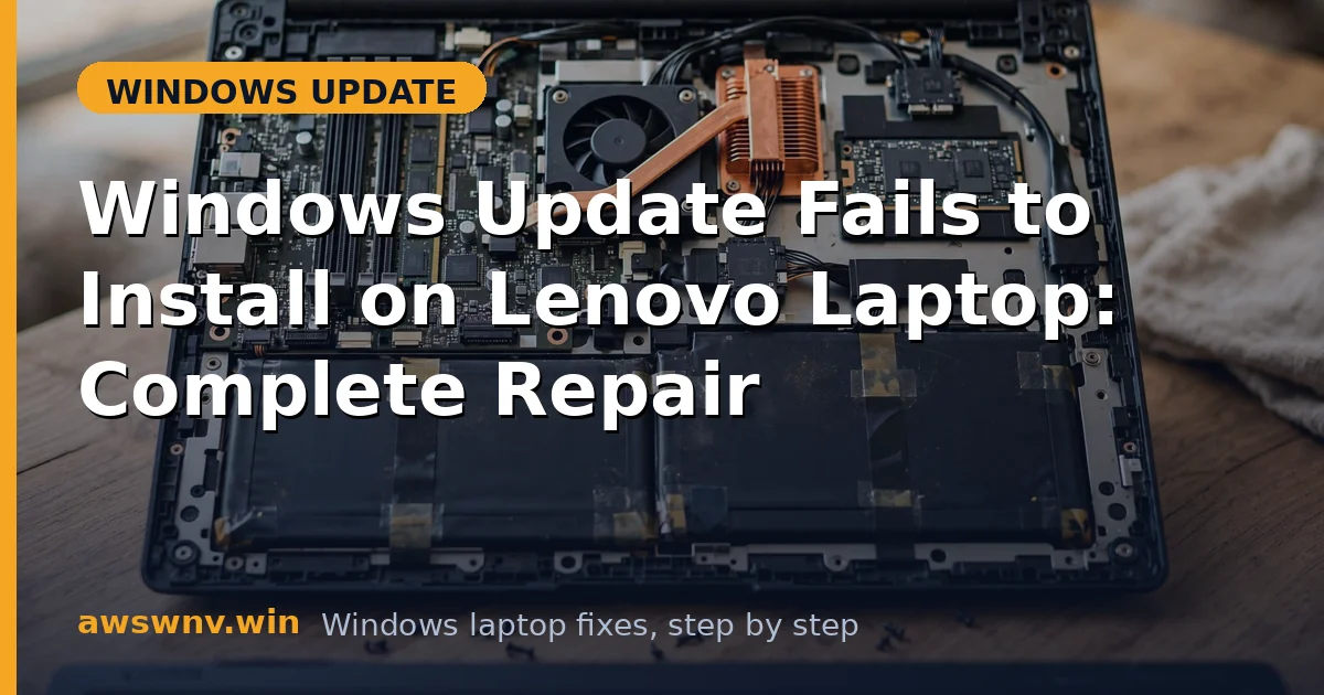 Windows Update Fails to Install on Lenovo Laptop: Complete Repair