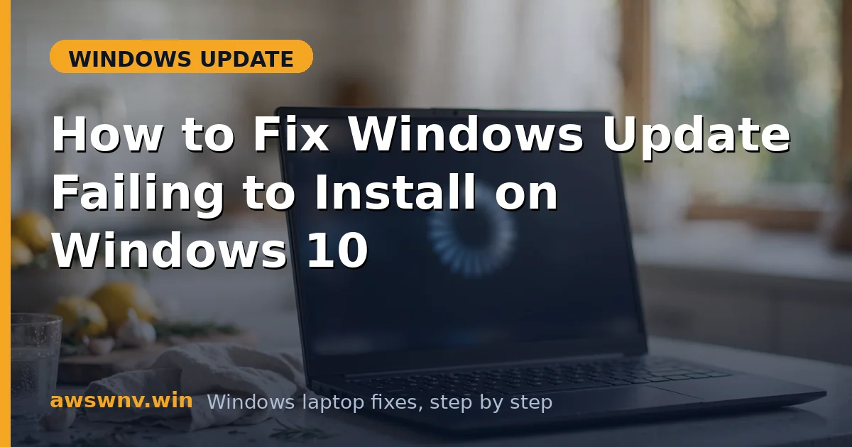 How to Fix Windows Update Failing to Install on Windows 10