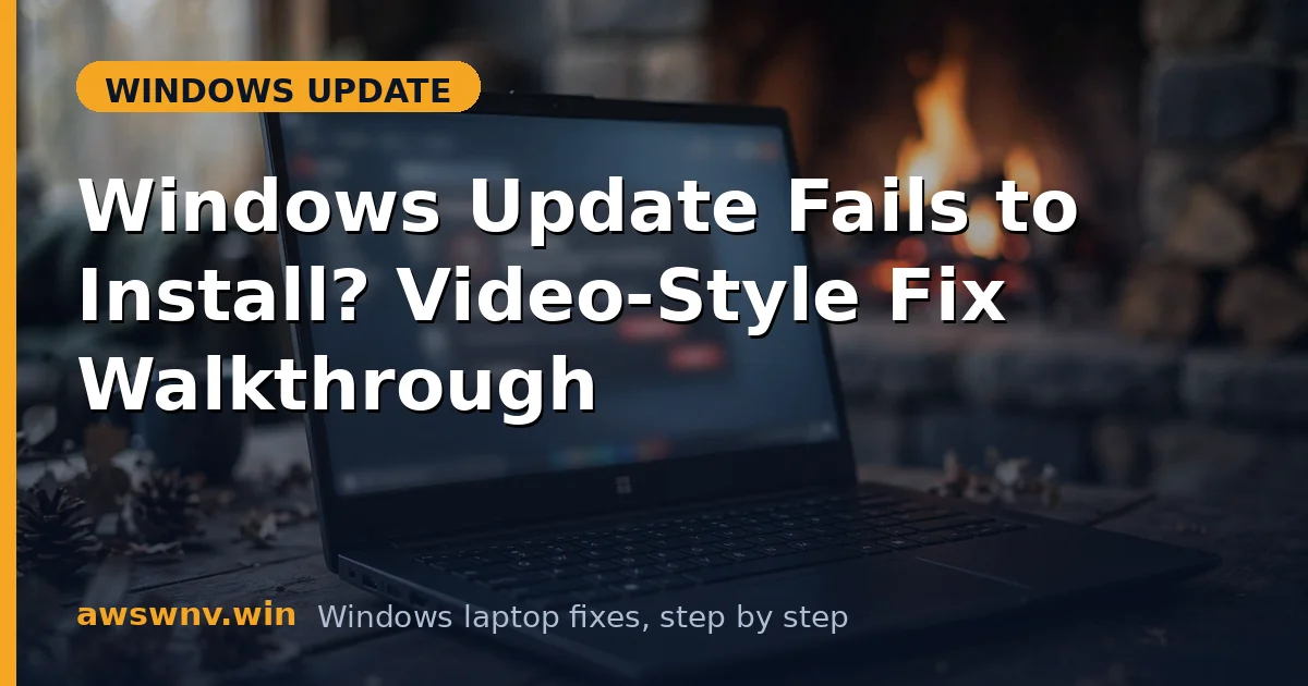Windows Update Fails to Install? Video-Style Fix Walkthrough