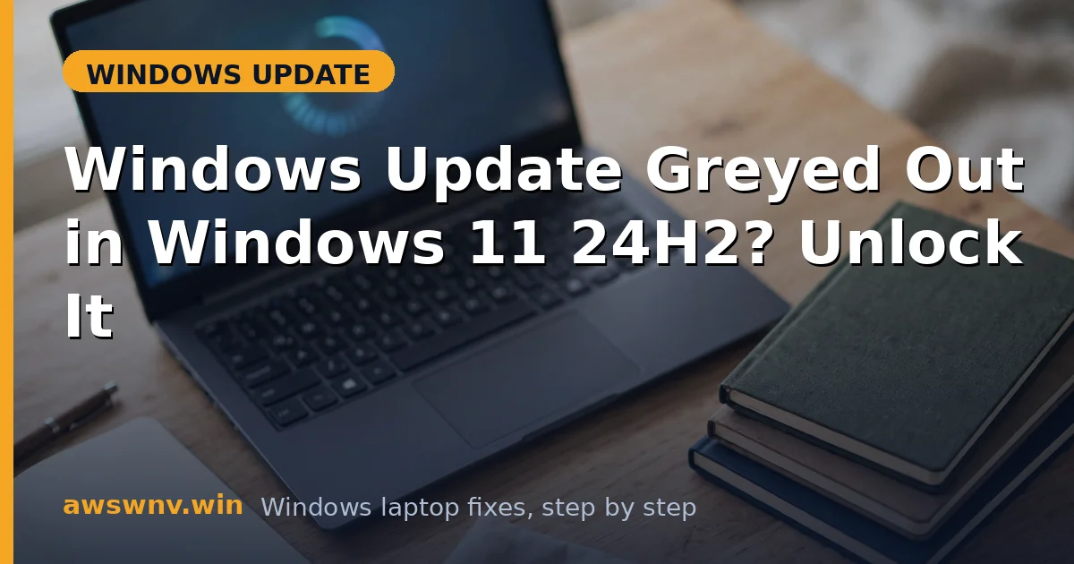 Windows Update Greyed Out in Windows 11 24H2? Unlock It