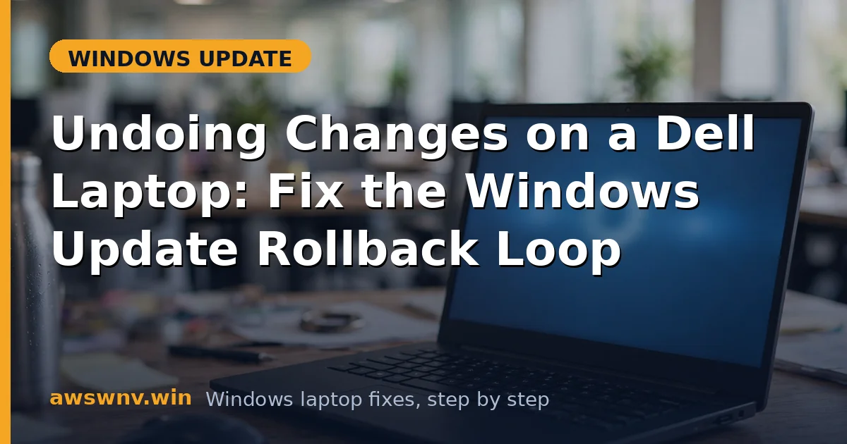 Undoing Changes on a Dell Laptop: Fix the Windows Update Rollback Loop