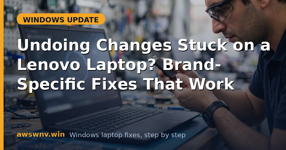 Undoing Changes Stuck on a Lenovo Laptop? Brand-Specific Fixes That Work