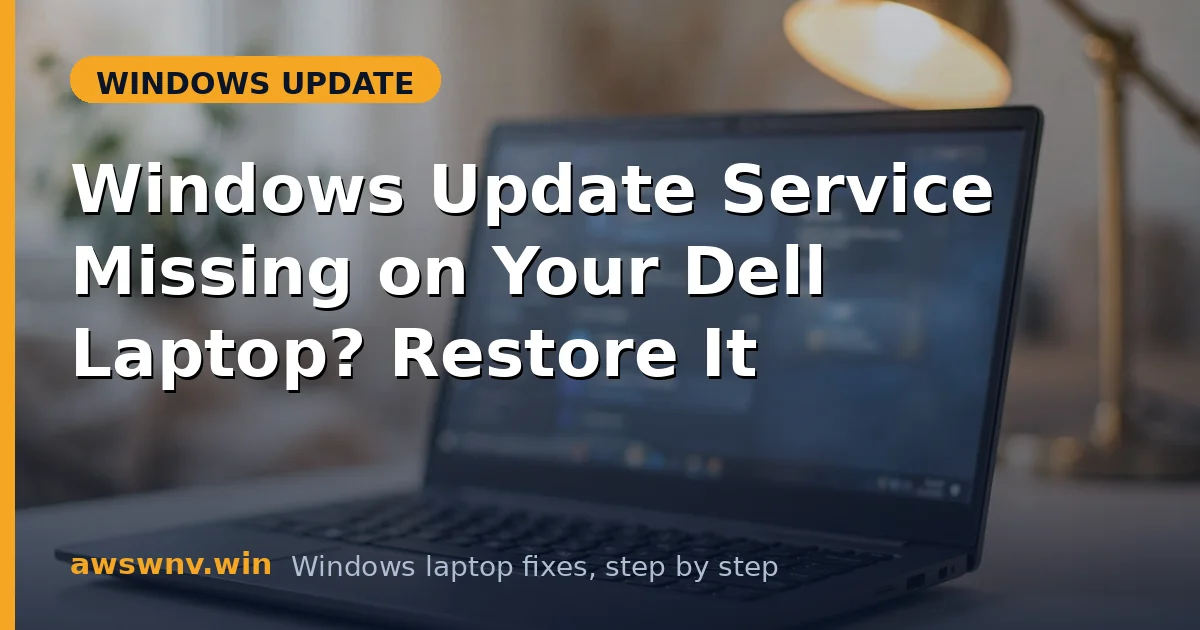 Windows Update Service Missing on Your Dell Laptop? Restore It