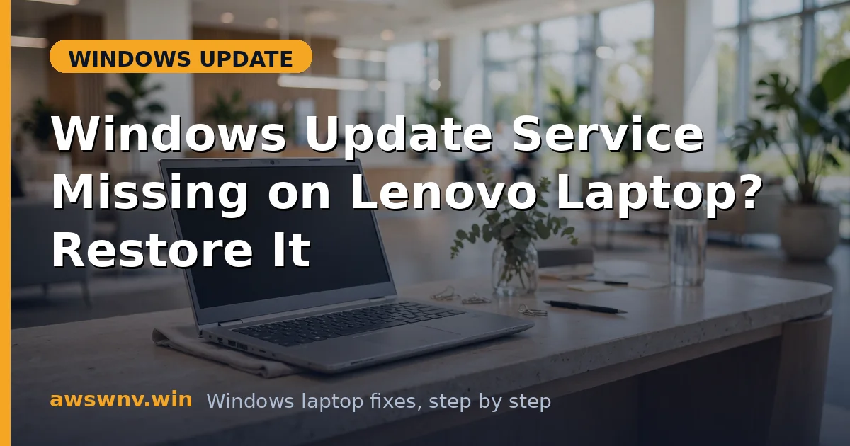 Windows Update Service Missing on Lenovo Laptop? Restore It