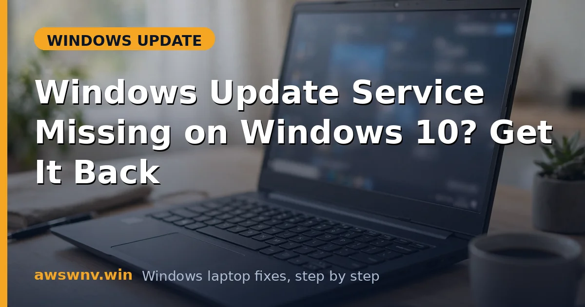 Windows Update Service Missing on Windows 10? Get It Back