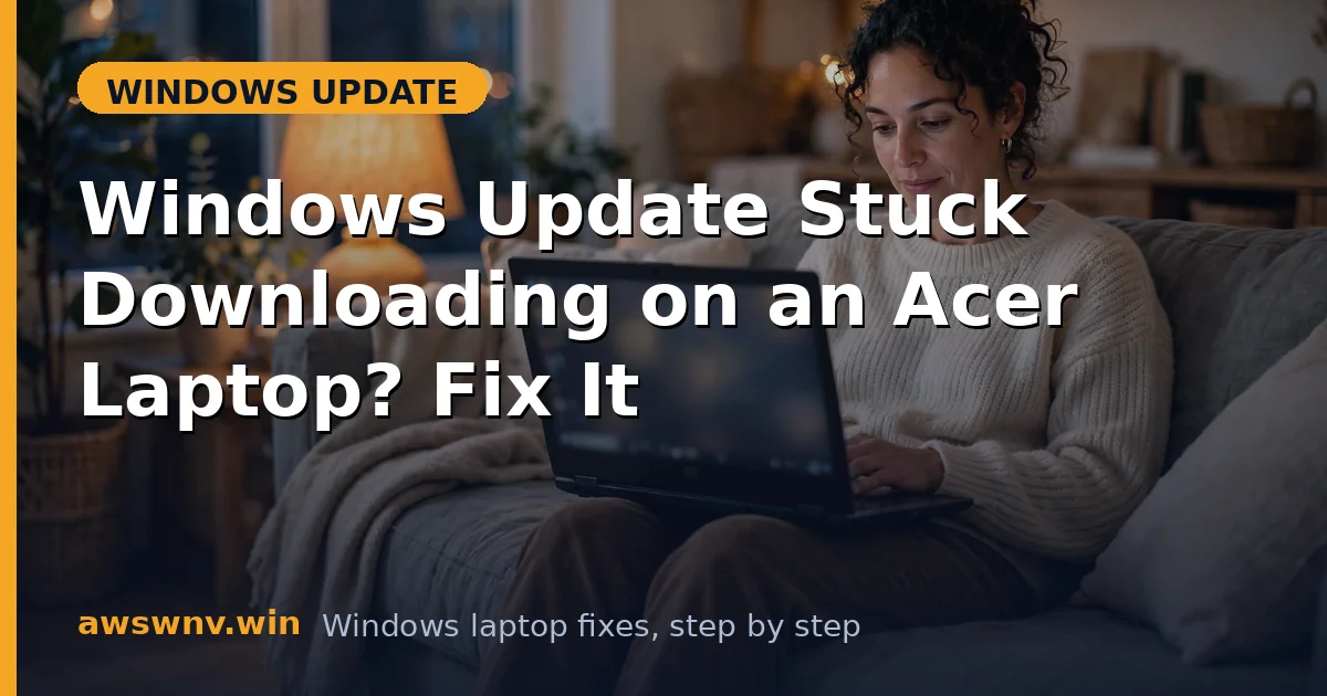 Windows Update Stuck Downloading on an Acer Laptop? Fix It