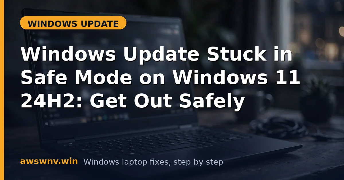 Windows Update Stuck in Safe Mode on Windows 11 24H2: Get Out Safely