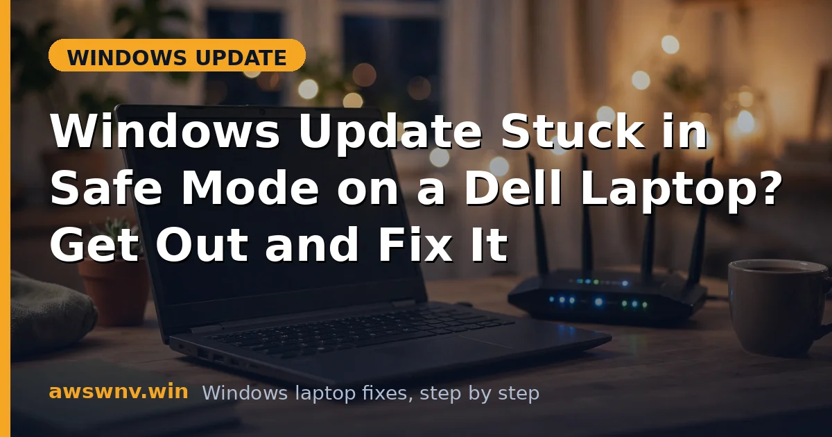 Windows Update Stuck in Safe Mode on a Dell Laptop? Get Out and Fix It