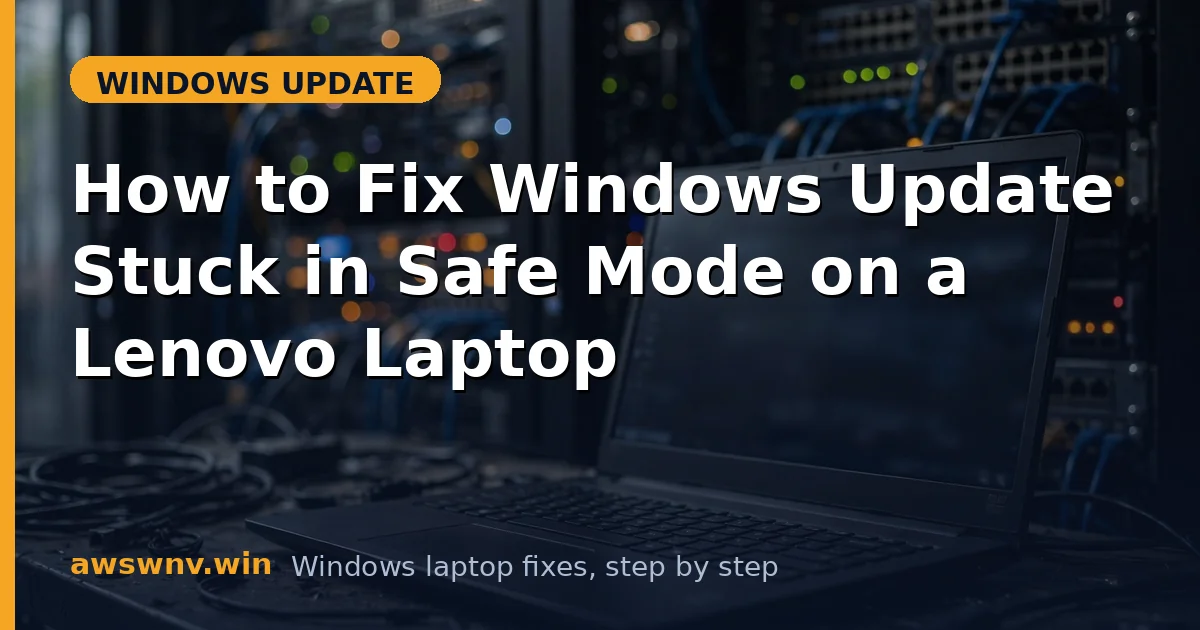 How to Fix Windows Update Stuck in Safe Mode on a Lenovo Laptop
