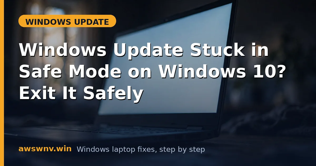 Windows Update Stuck in Safe Mode on Windows 10? Exit It Safely