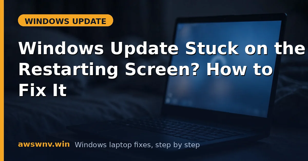 Windows Update Stuck on the Restarting Screen? How to Fix It