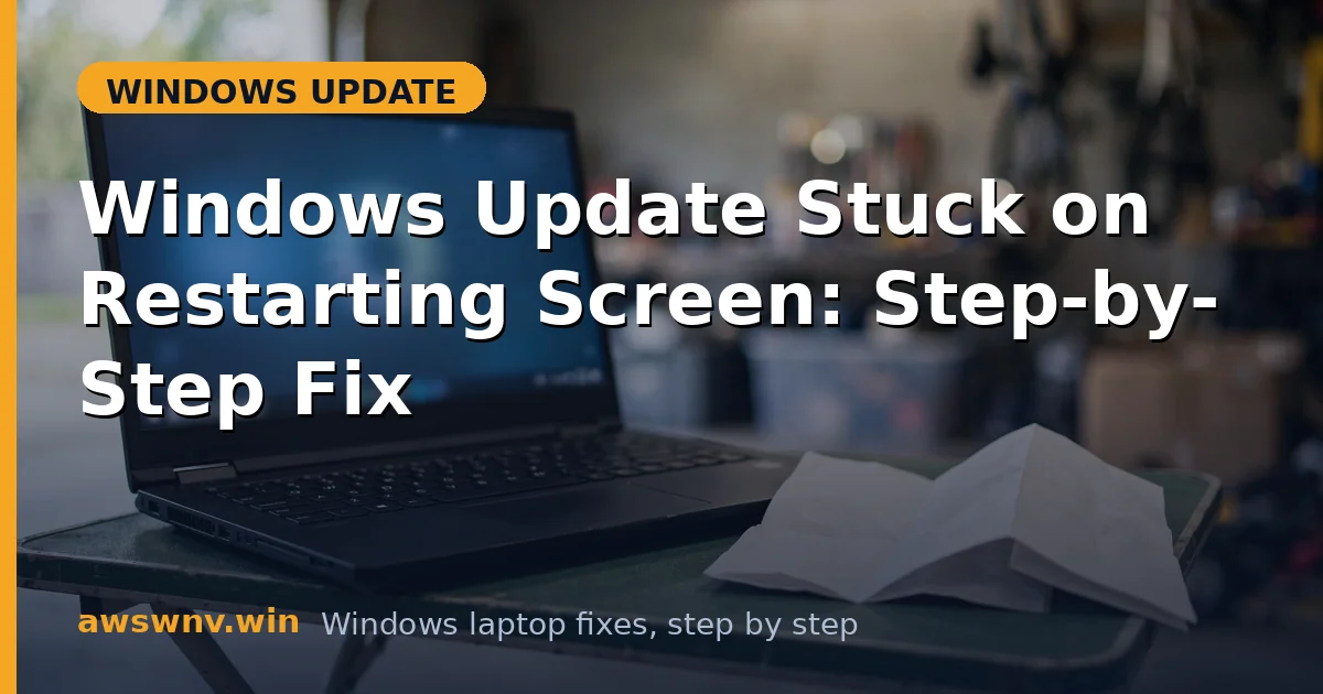 Windows Update Stuck on Restarting Screen: Step-by-Step Fix