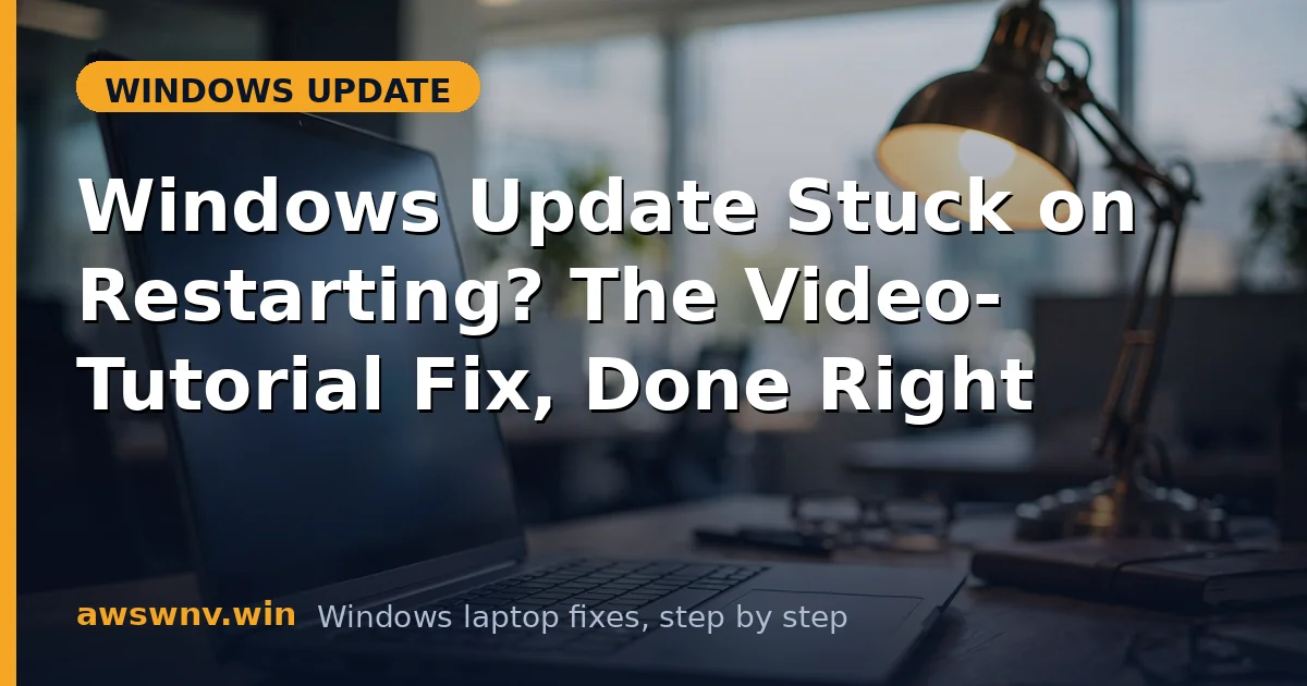 Windows Update Stuck on Restarting? The Video-Tutorial Fix, Done Right