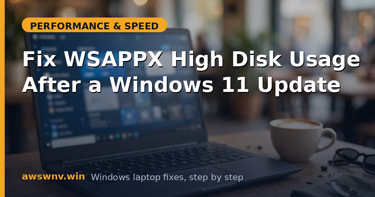 Fix WSAPPX High Disk Usage After a Windows 11 Update