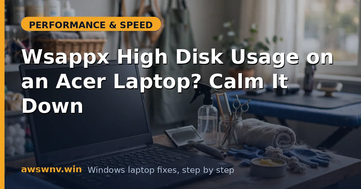 Wsappx High Disk Usage on an Acer Laptop? Calm It Down