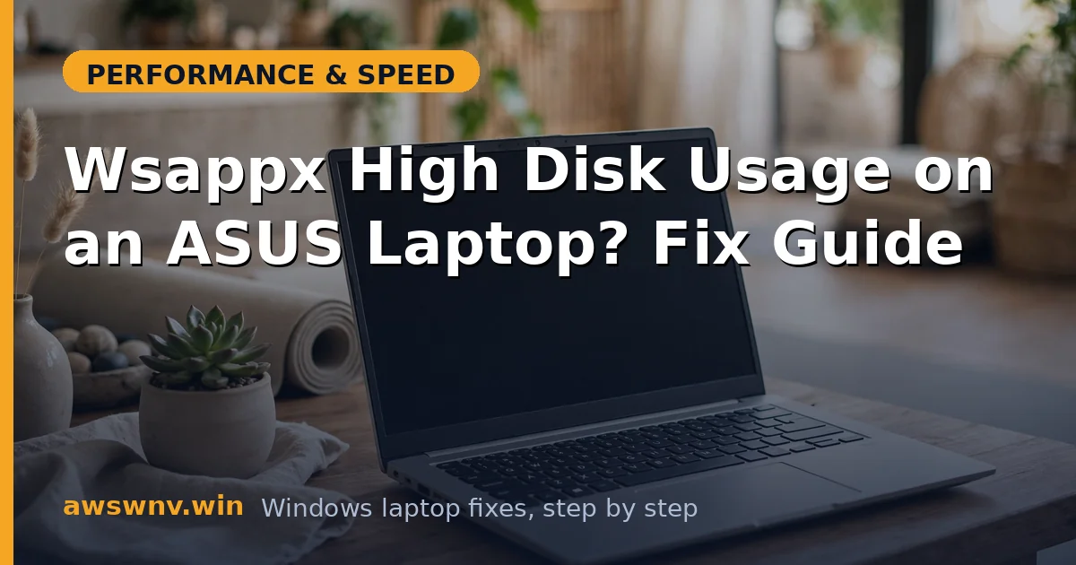 Wsappx High Disk Usage on an ASUS Laptop? Fix Guide