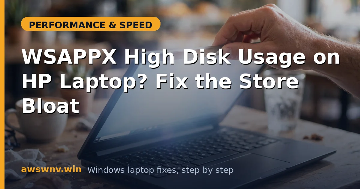 WSAPPX High Disk Usage on HP Laptop? Fix the Store Bloat