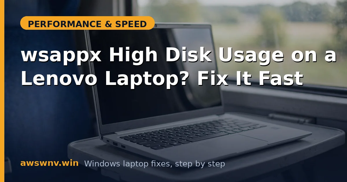 wsappx High Disk Usage on a Lenovo Laptop? Fix It Fast