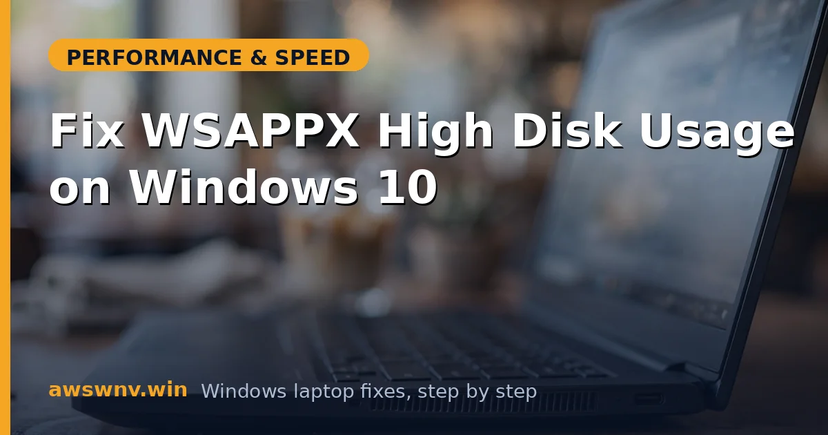 Fix WSAPPX High Disk Usage on Windows 10