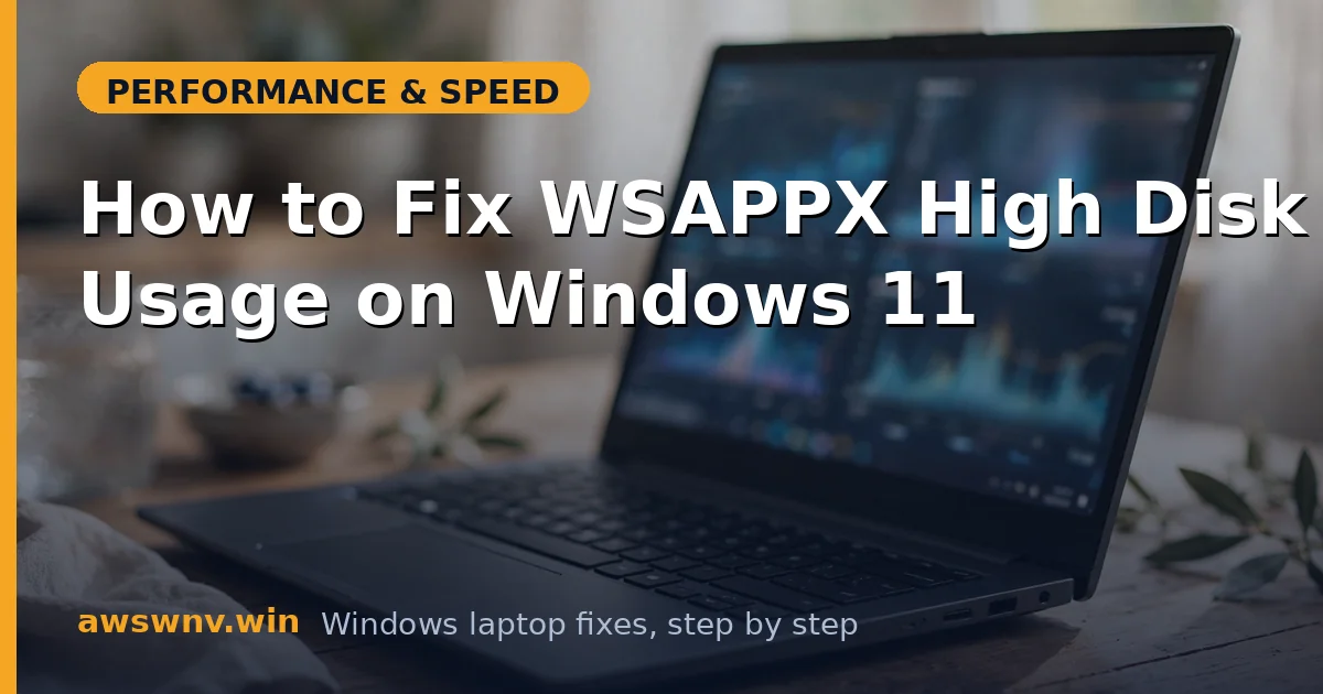 How to Fix WSAPPX High Disk Usage on Windows 11
