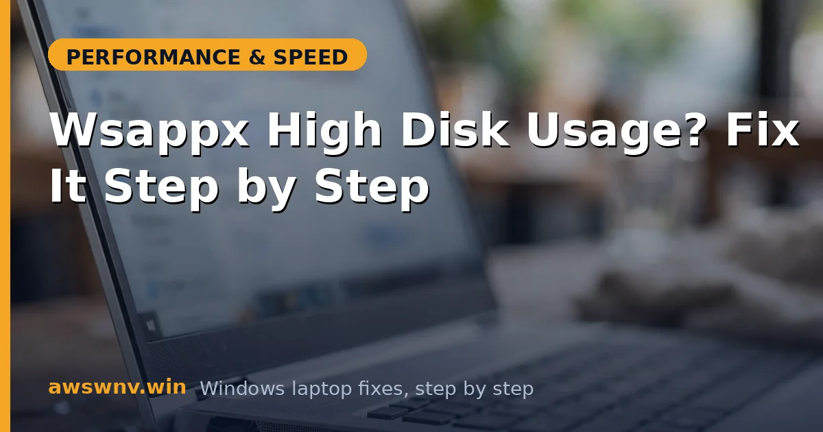 Wsappx High Disk Usage? Fix It Step by Step