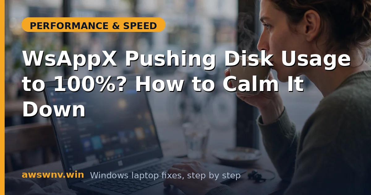 WsAppX Pushing Disk Usage to 100%? How to Calm It Down