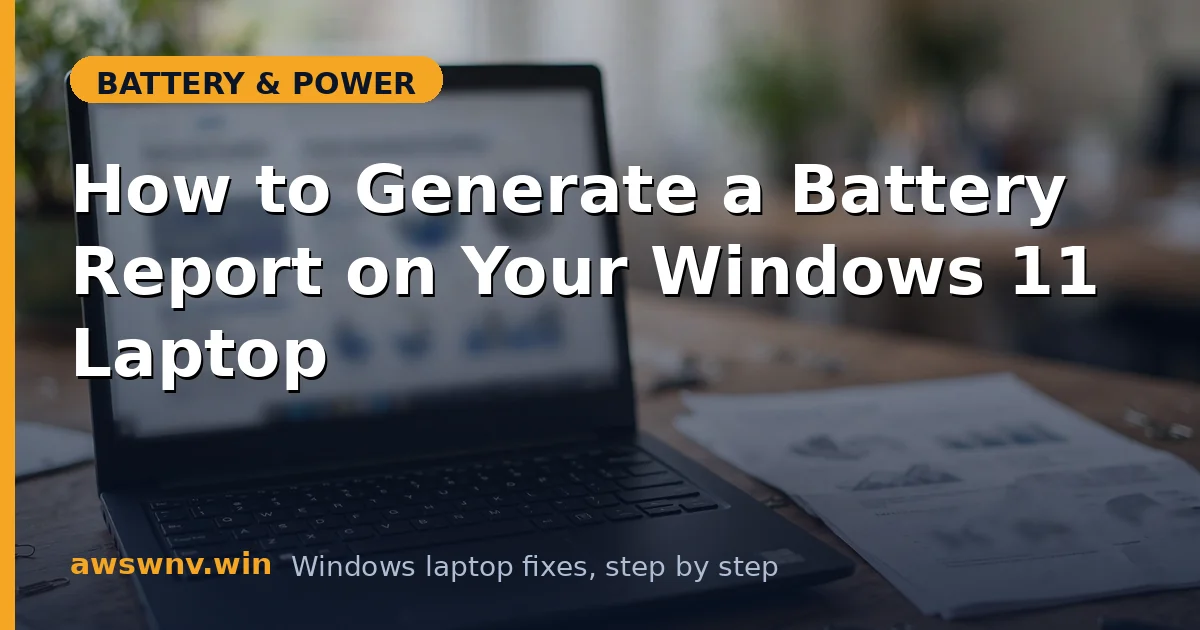 How to Generate a Battery Report on Your Windows 11 Laptop