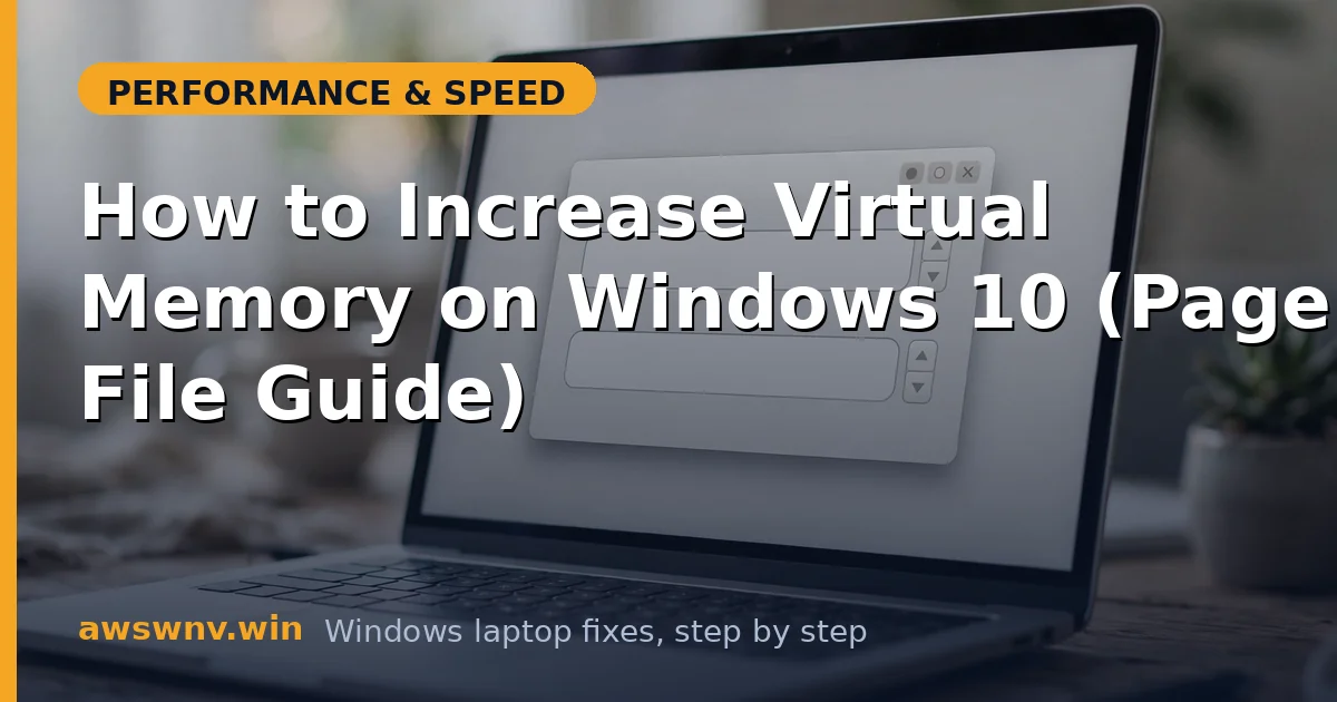 How to Increase Virtual Memory on Windows 10 (Page File Guide)
