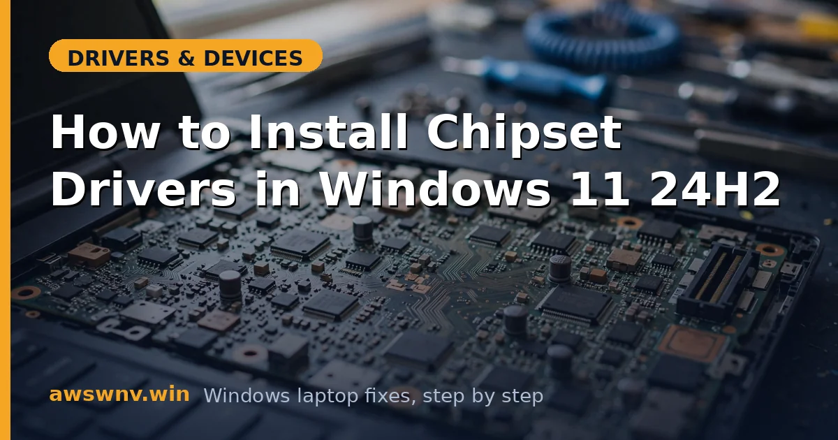 How to Install Chipset Drivers in Windows 11 24H2
