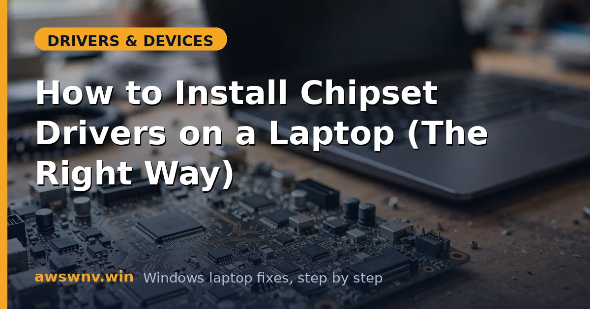 How to Install Chipset Drivers on a Laptop (The Right Way)