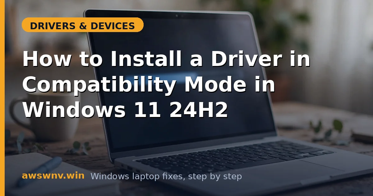 How to Install a Driver in Compatibility Mode in Windows 11 24H2