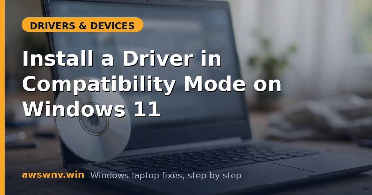Install a Driver in Compatibility Mode on Windows 11