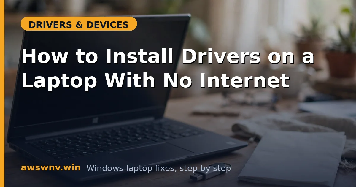 How to Install Drivers on a Laptop With No Internet