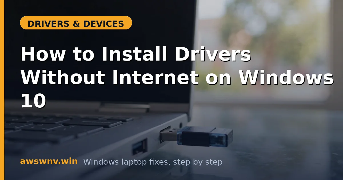 How to Install Drivers Without Internet on Windows 10