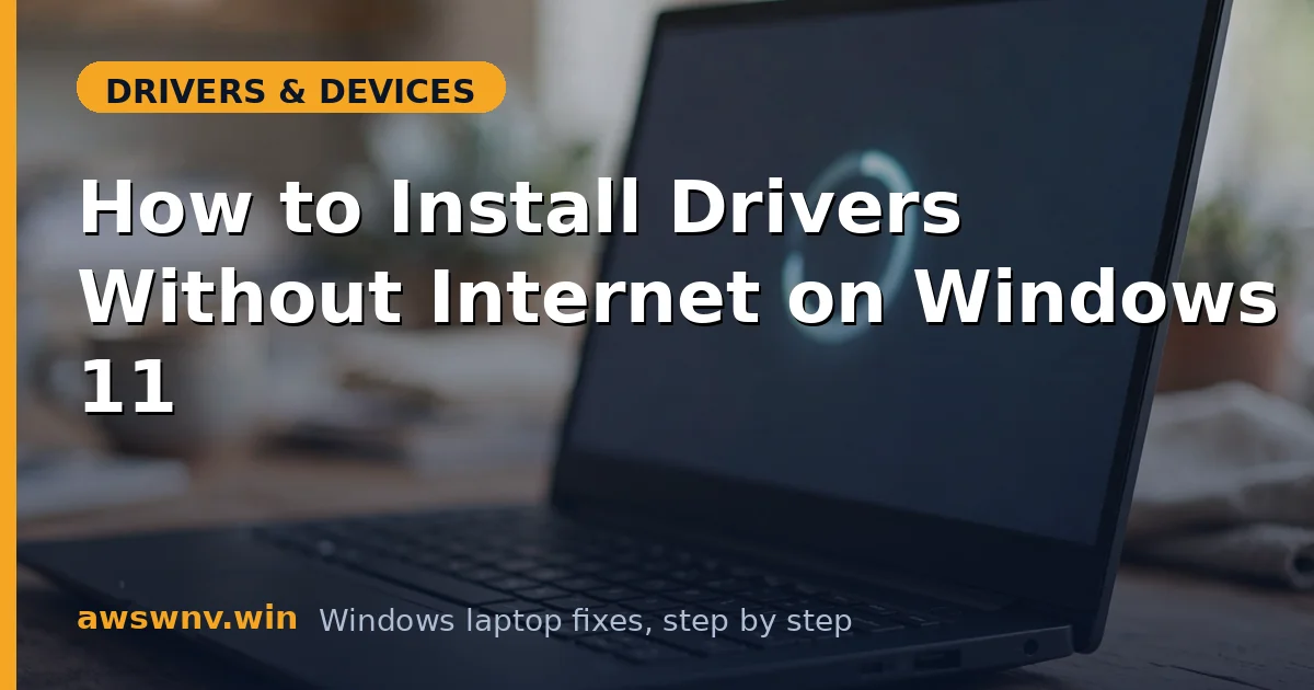 How to Install Drivers Without Internet on Windows 11