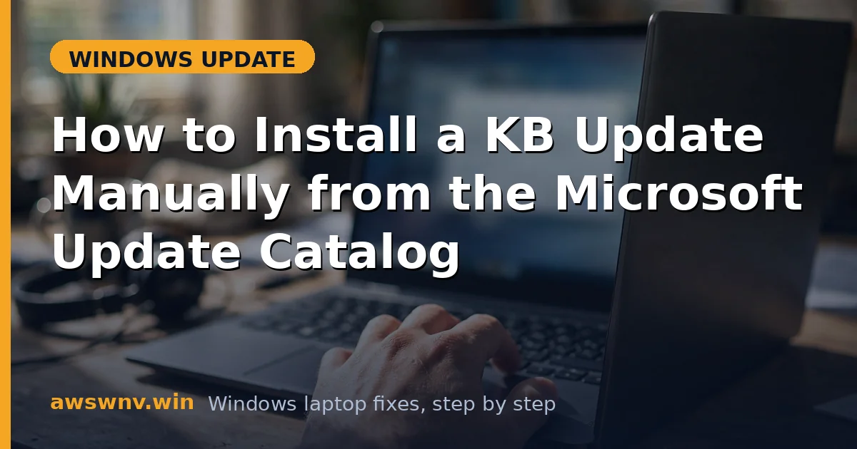 How to Install a KB Update Manually from the Microsoft Update Catalog