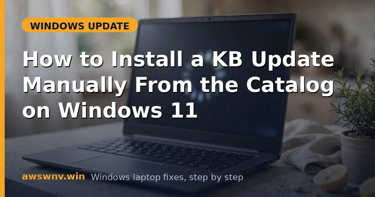 How to Install a KB Update Manually From the Catalog on Windows 11