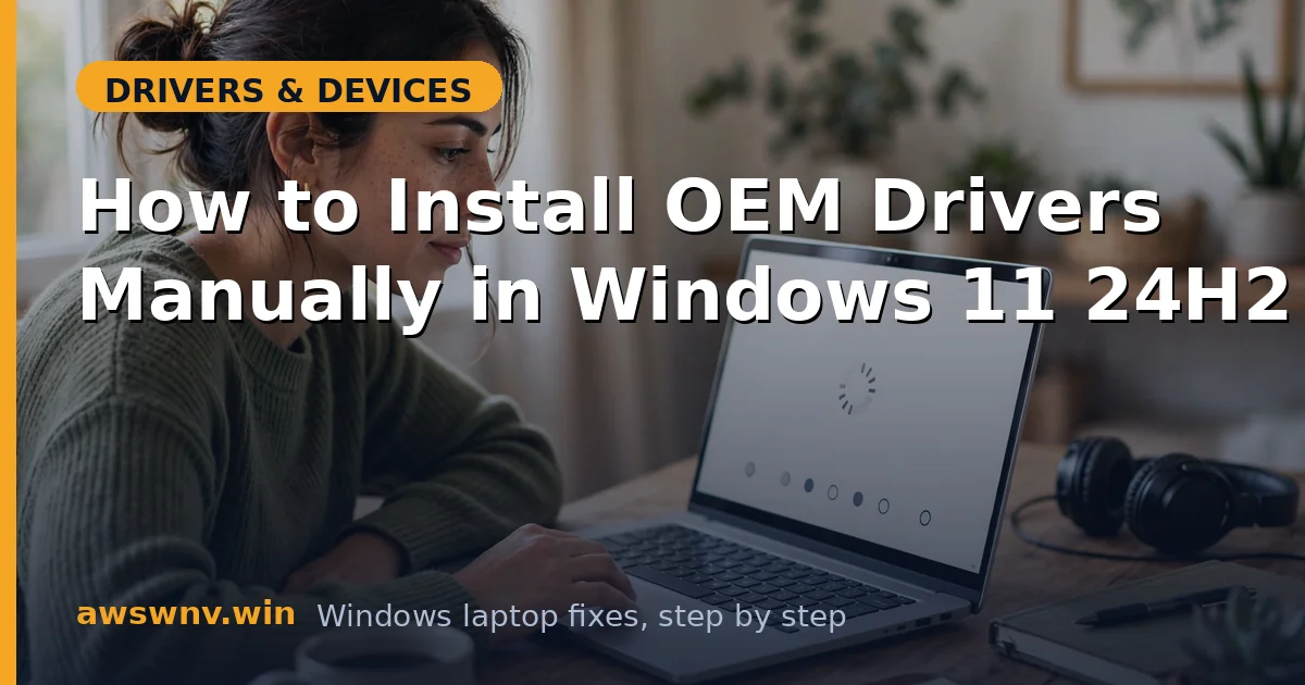 How to Install OEM Drivers Manually in Windows 11 24H2