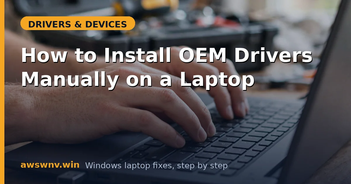 How to Install OEM Drivers Manually on a Laptop